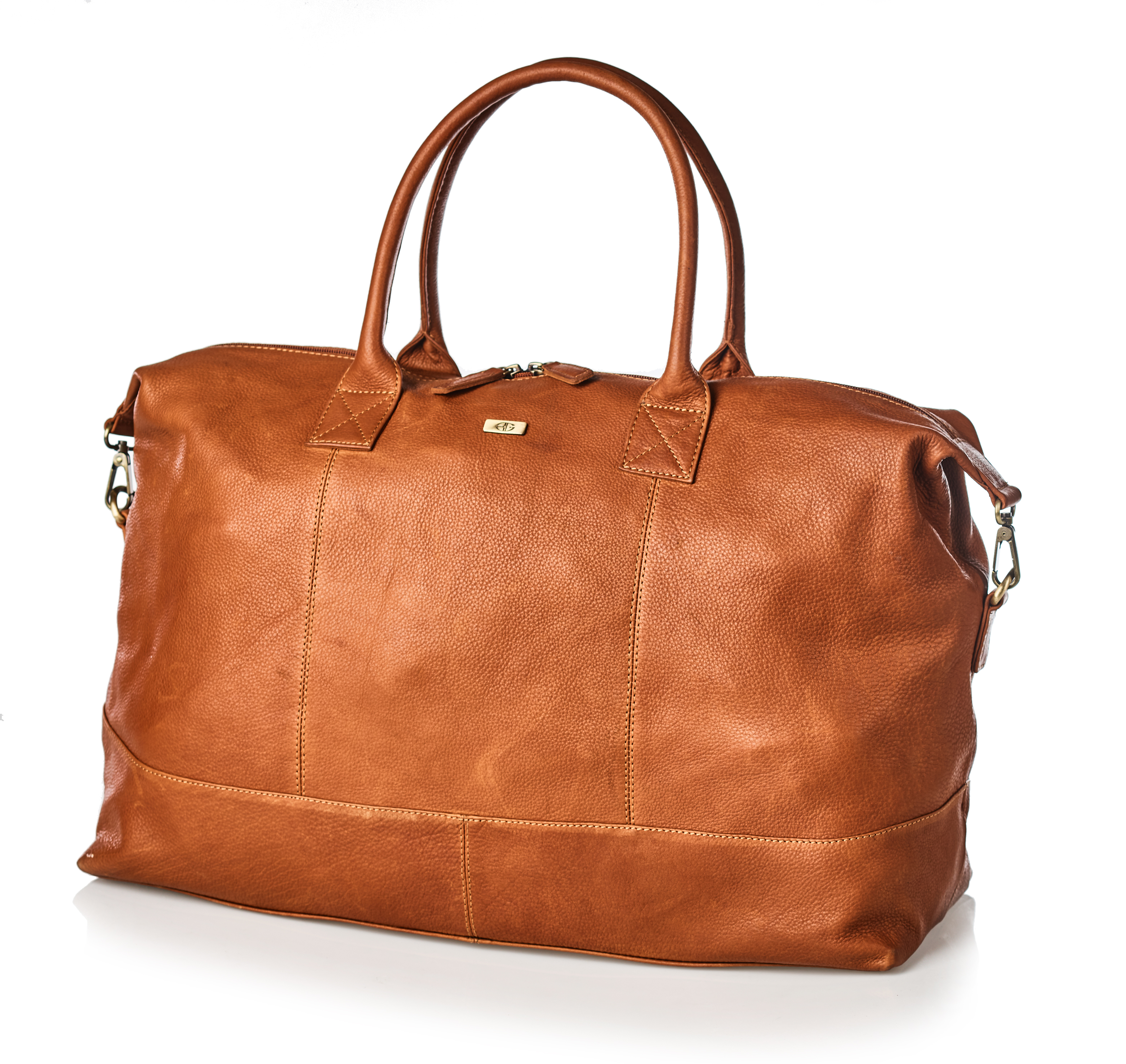 Bon Gout Columbia rejsetaske i eksklusivt læder Cognac Rejsetasker